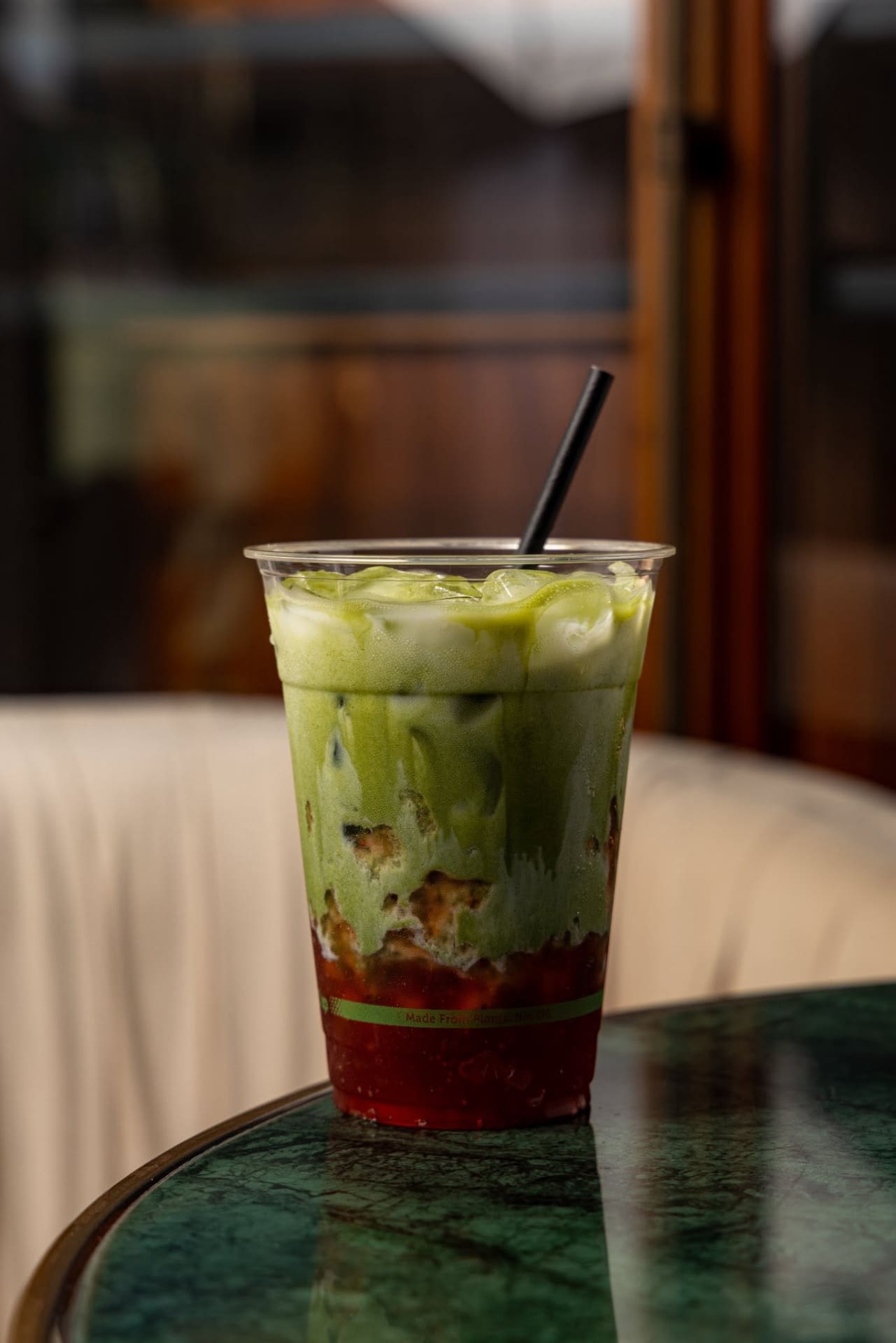 A matcha drink