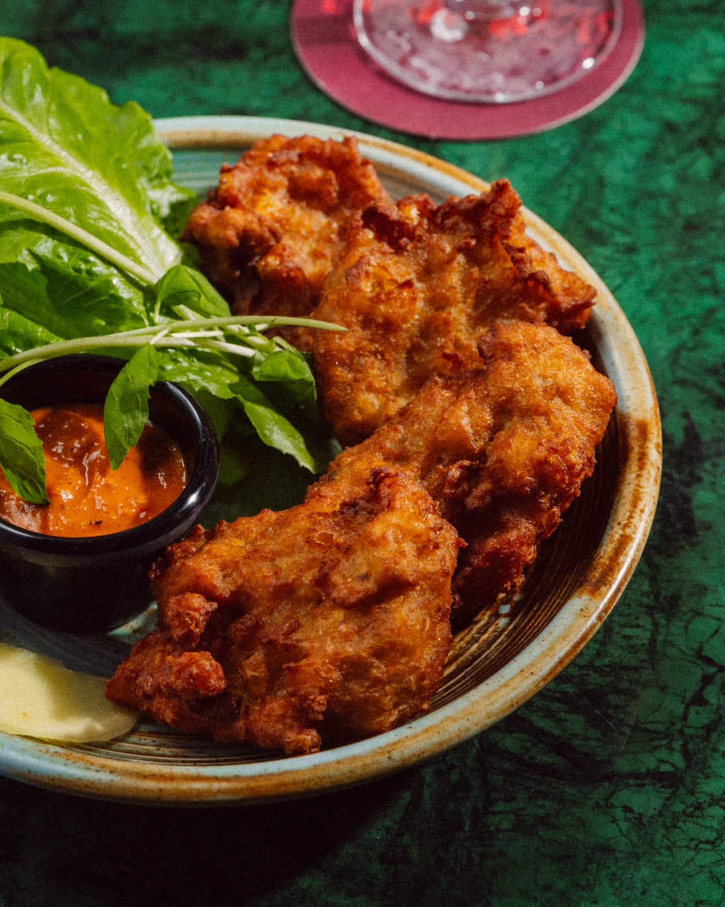 Corn and coriander fritters
