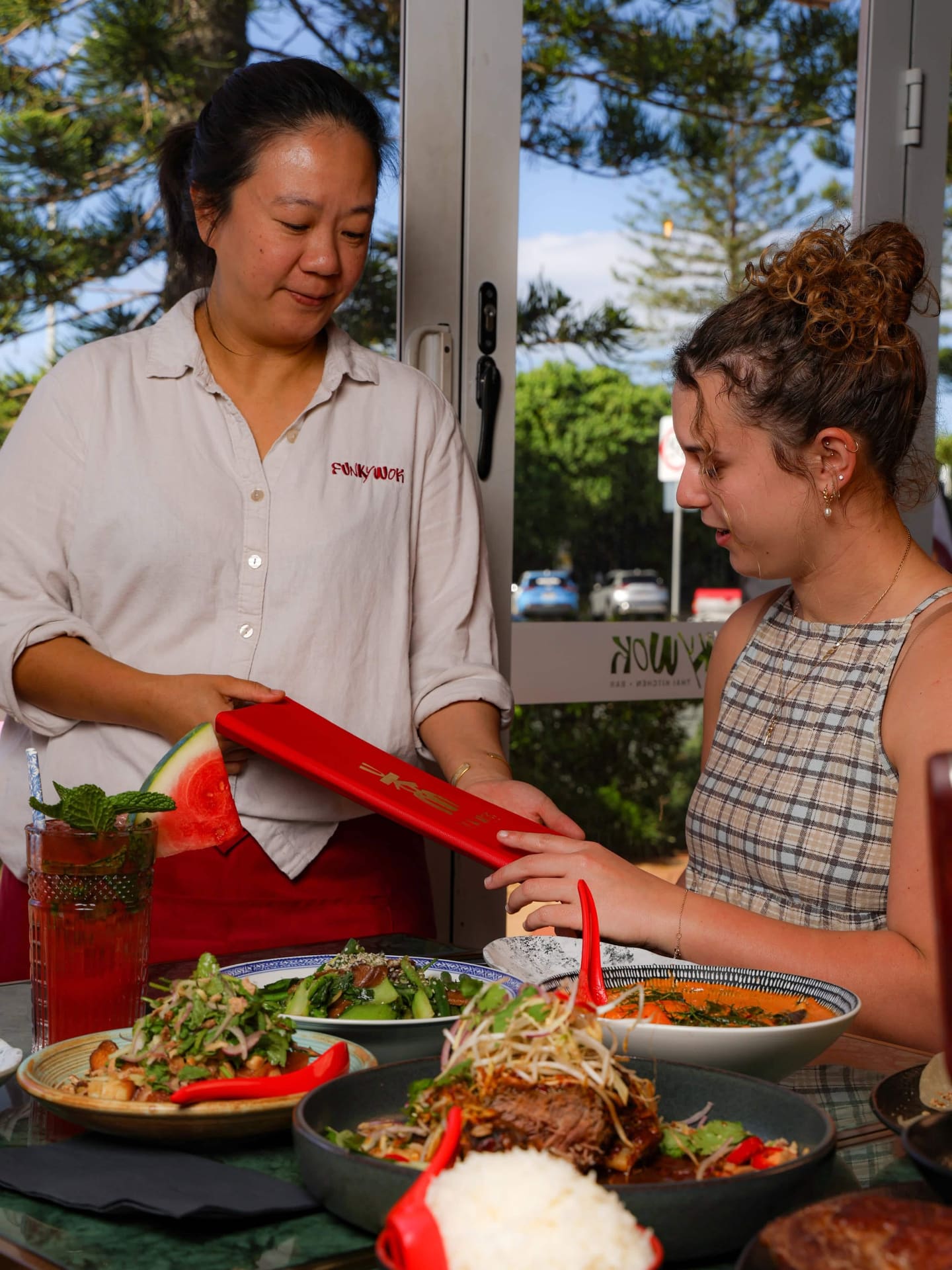 Front of house serving guests