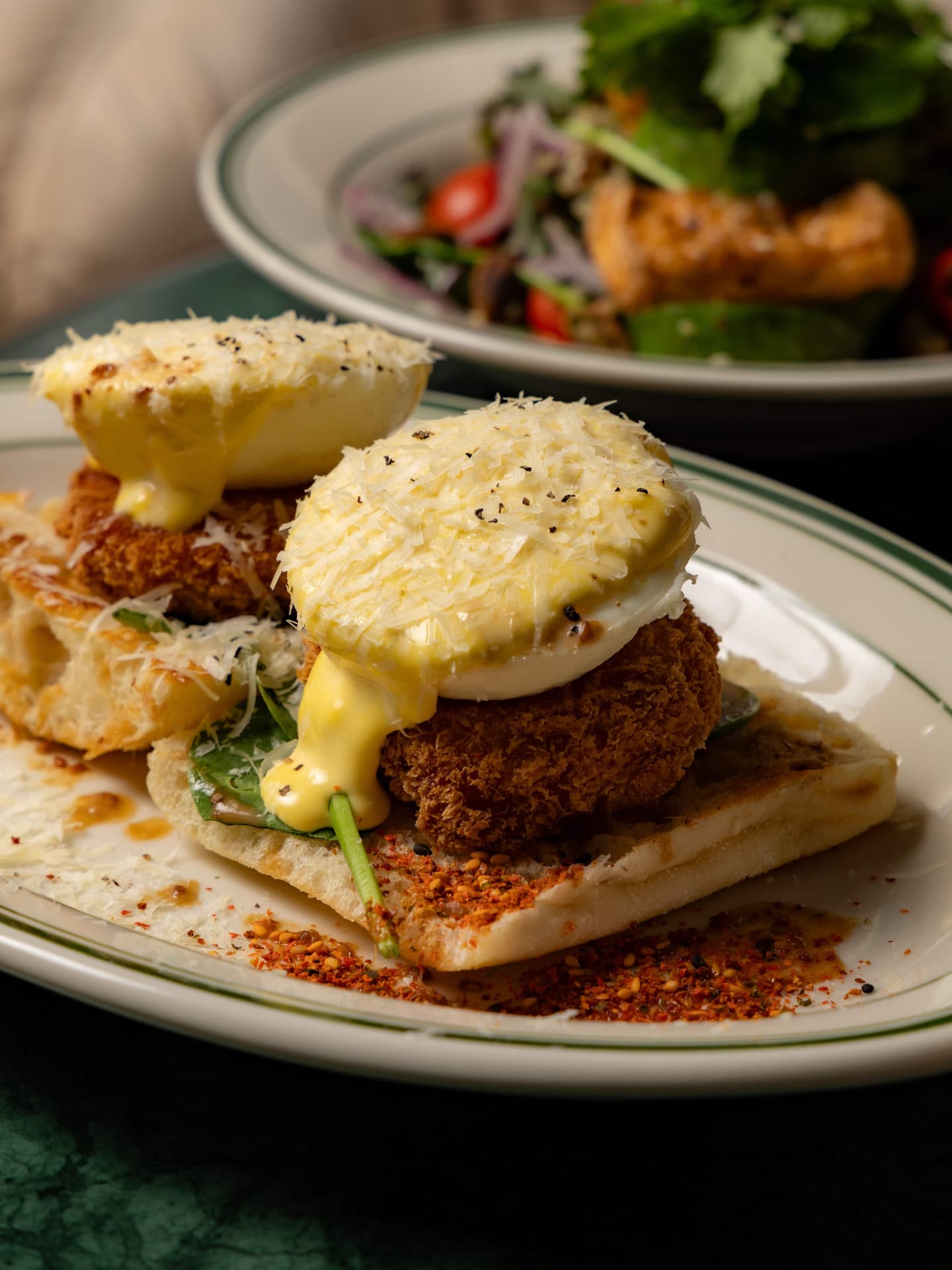 Prawn doughnut benny