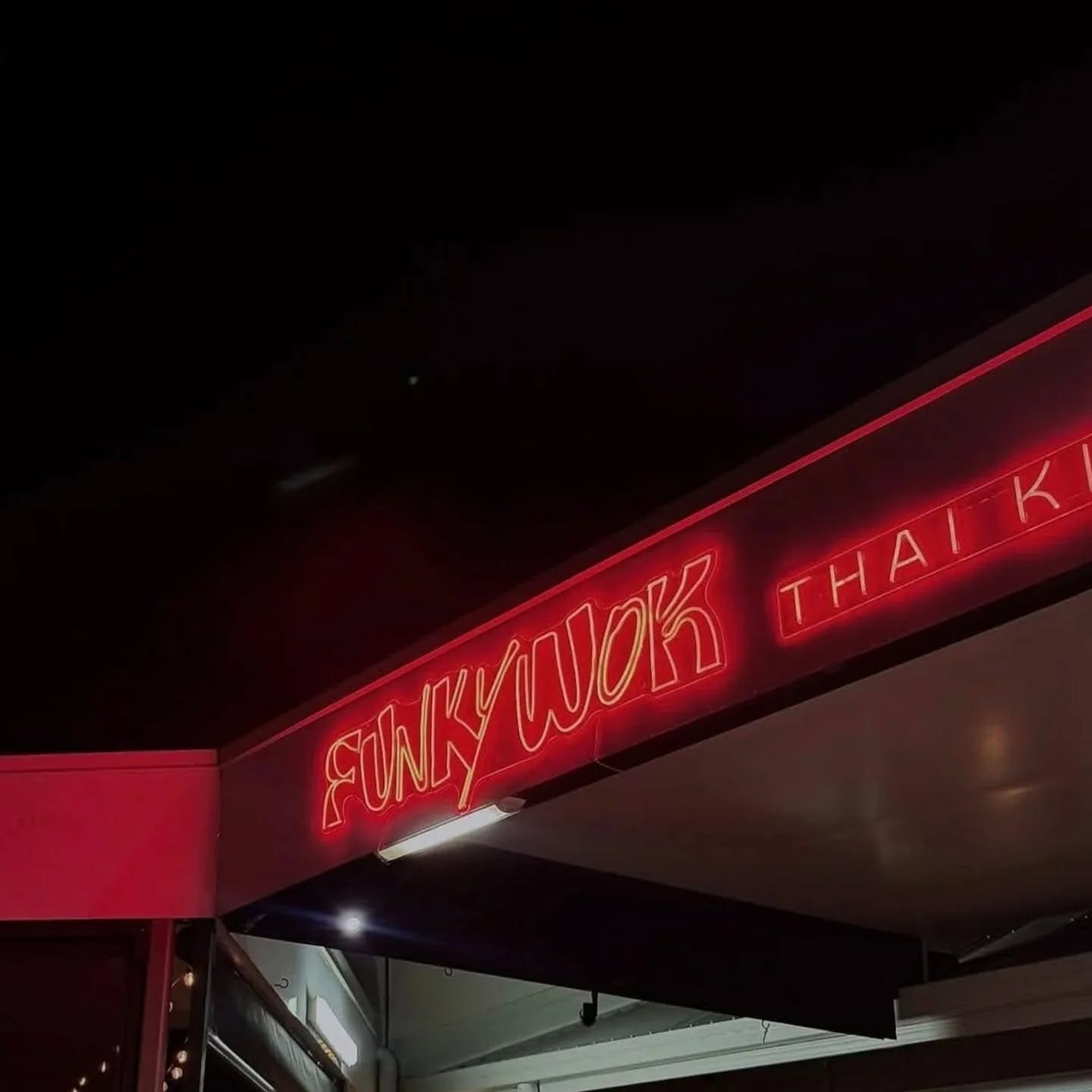 The neon sign at night